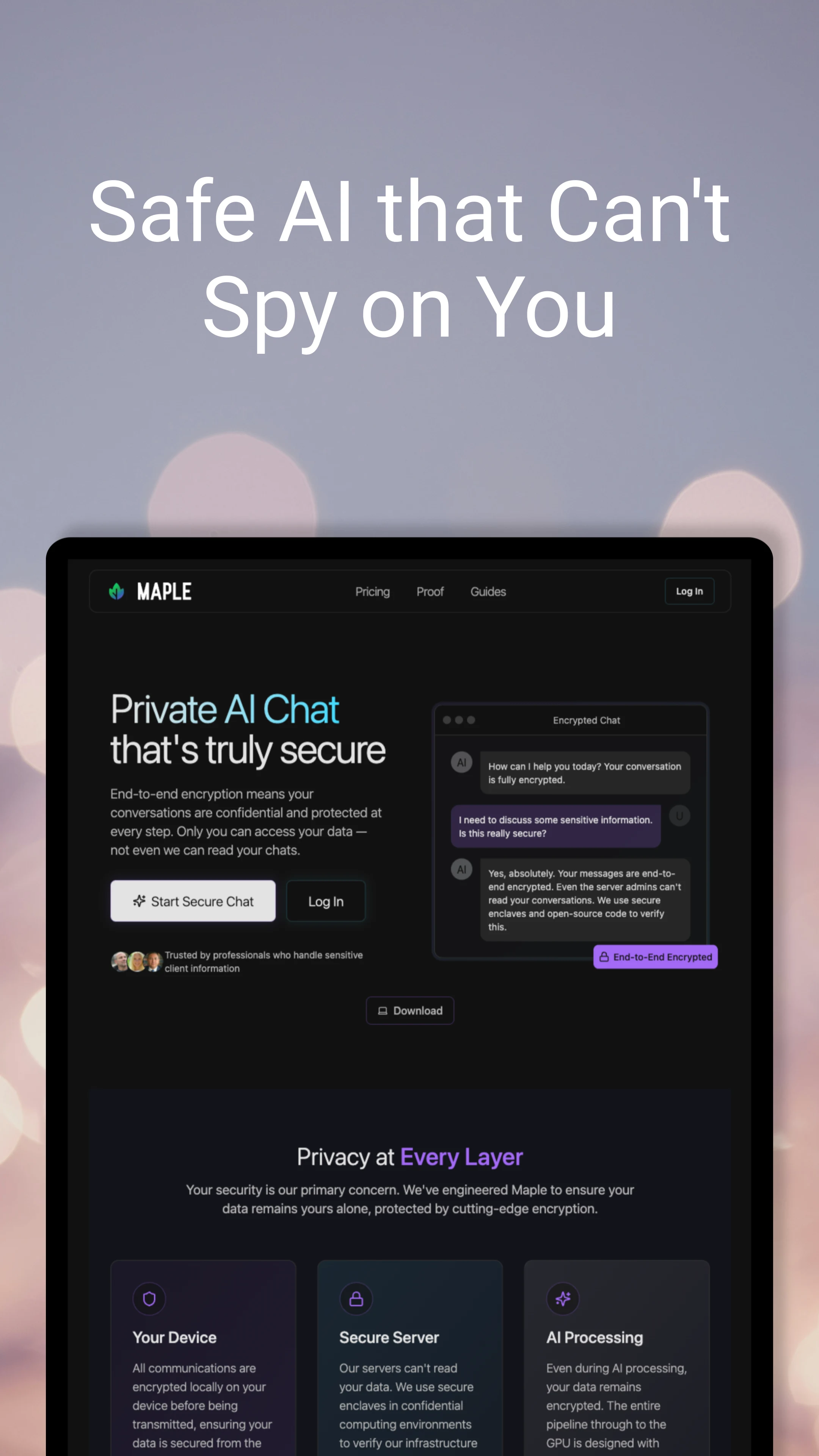 Maple - Private AI Chat & Sync screenshot